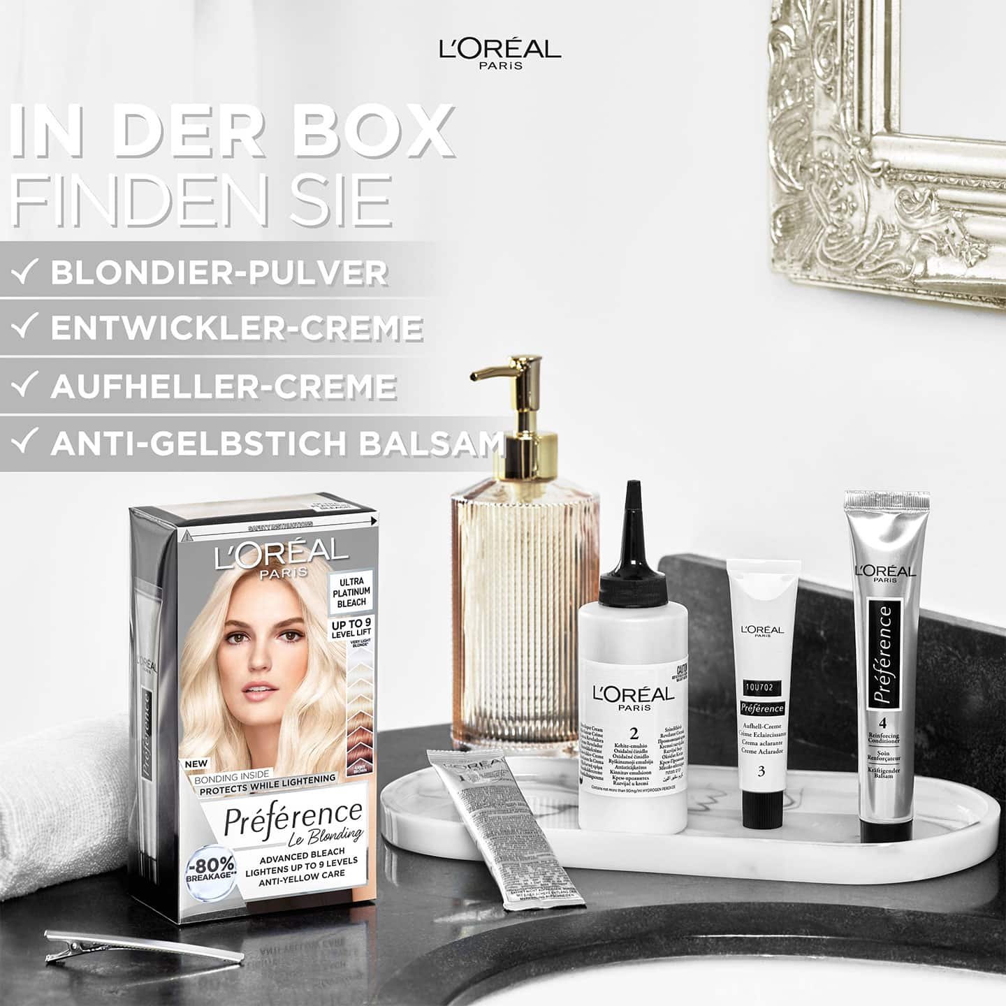 Préférence 9L Bleach Ultra Platinum Produktinhalte